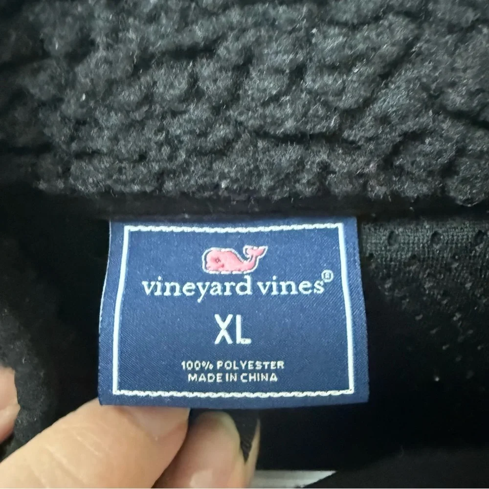 Vineyard Vines Sherpa SuperShep Vest Black Mens Xl